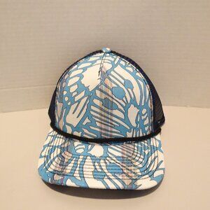 PISTIL Blue Trucker Hat NEW Metallic Threads Adjustable Snap Back Casual